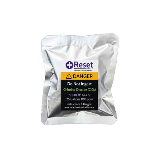 Reset Purple 100g tablet pouch — 5,000 ft³ of gas or 25 gallons at 100 ppm