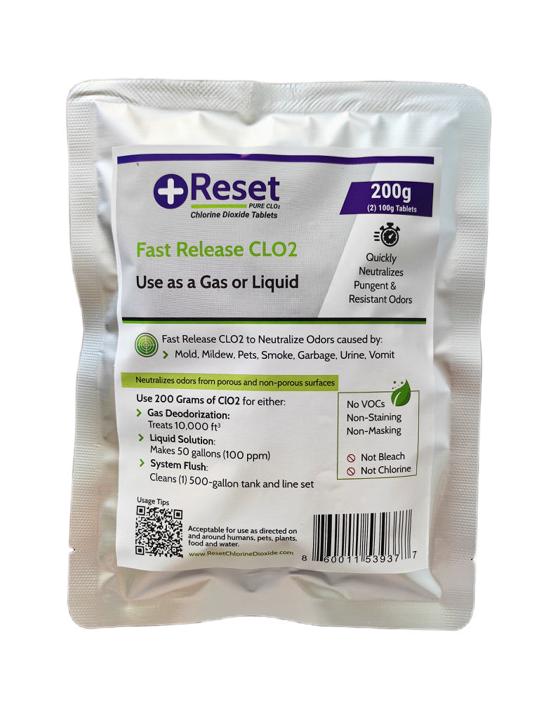 Reset Purple Pak 200 g fast-release chlorine dioxide tablet pack